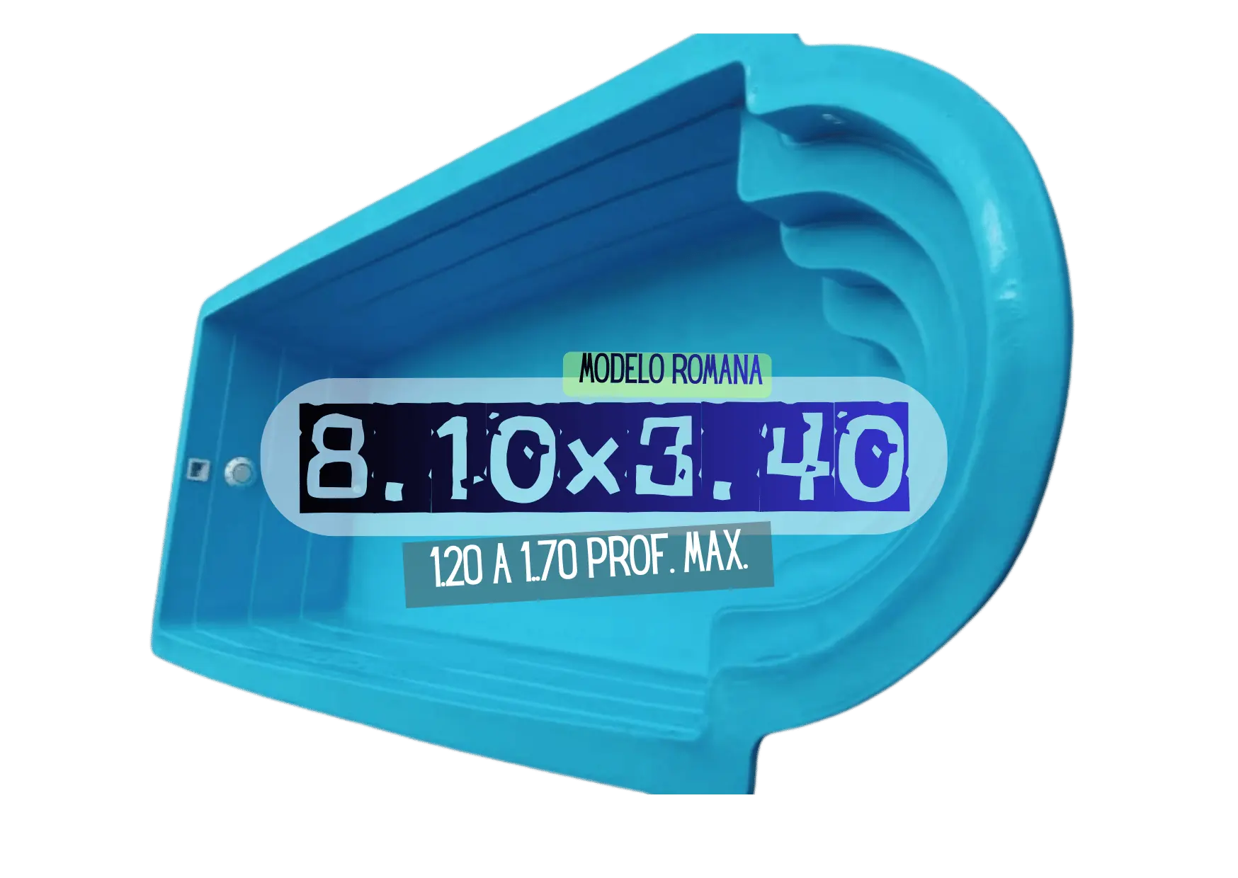 Piscina 8,10 por 3,40 metros